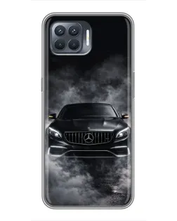 Чехол для OPPO Reno 4 Lite с картинкой «Mercedes в дыму»