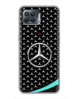 Чехол для OPPO Reno 4 Lite с картинкой «Mercedes — бирюзовый акцент»