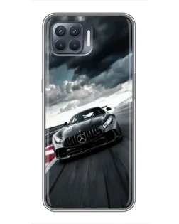 Чехол для OPPO Reno 4 Lite с картинкой «Гоночный Mercedes AMG»