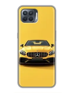 Чехол для OPPO Reno 4 Lite с картинкой «Желтый Mercedes GT»