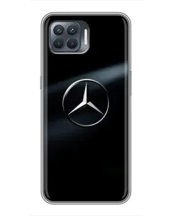 Чехол для OPPO Reno 4 Lite с картинкой «Mercedes на металле»