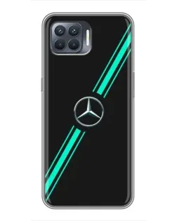 Чехол для OPPO Reno 4 Lite с картинкой «Спортивные линии Mercedes»