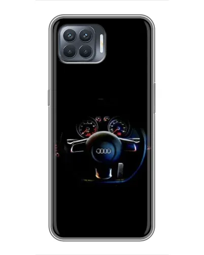 Чехол для OPPO Reno 4 Lite с картинкой «Салон Audi — руль»