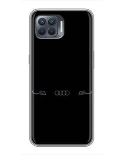 Чехол для OPPO Reno 4 Lite с картинкой «Audi — световой подпись» Чехол для OPPO Reno 4 Lite с картинкой «Audi — световой подпись»