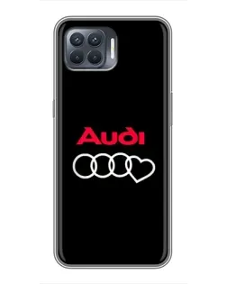 Чехол для OPPO Reno 4 Lite с картинкой «Логотип Audi Heart» Чехол для OPPO Reno 4 Lite с картинкой «Логотип Audi Heart»