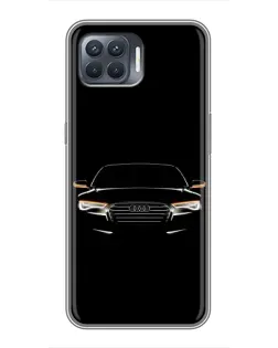 Чехол для OPPO Reno 4 Lite с картинкой «Audi — ночной контур» Чехол для OPPO Reno 4 Lite с картинкой «Audi — ночной контур»