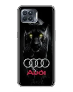 Чехол для OPPO Reno 4 Lite с картинкой «Пантера и Audi» Чехол для OPPO Reno 4 Lite с картинкой «Пантера и Audi»