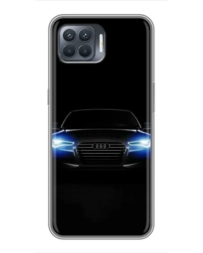 Чехол для OPPO Reno 4 Lite с картинкой «Audi в неоне»