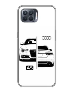 Чехол для OPPO Reno 4 Lite с картинкой «Audi — контрастный дизайн» Чехол для OPPO Reno 4 Lite с картинкой «Audi — контрастный дизайн»