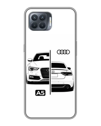 Чехол для OPPO Reno 4 Lite с картинкой «Audi — контрастный дизайн»