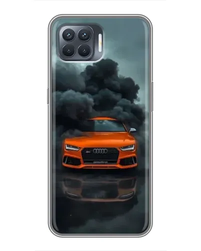 Чехол для OPPO Reno 4 Lite с картинкой «Audi в облаках дыма»