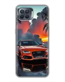 Чехол для OPPO Reno 4 Lite с картинкой «Audi — закат» Чехол для OPPO Reno 4 Lite с картинкой «Audi — закат»