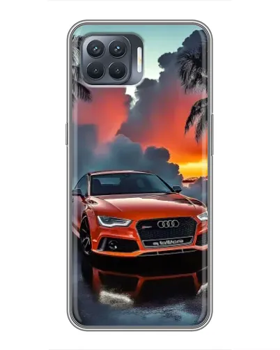 Чехол для OPPO Reno 4 Lite с картинкой «Audi — закат»
