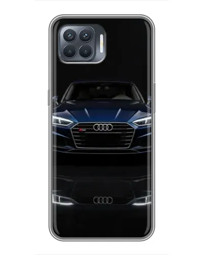 Чехол для OPPO Reno 4 Lite с картинкой «Audi — ночное отражение»