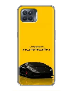 Чехол для OPPO Reno 4 Lite с картинкой «Lamborghini Huracan черный»