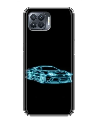 Чехол для OPPO Reno 4 Lite с картинкой «Неоновый контур Lamborghini» Чехол для OPPO Reno 4 Lite с картинкой «Неоновый контур Lamborghini»
