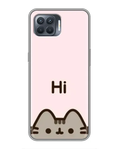 Чехол для OPPO Reno 4 Lite с картинкой «Пушин говорит Hi»