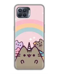 Чехол для OPPO Reno 4 Lite с картинкой «Единорог Pusheen»