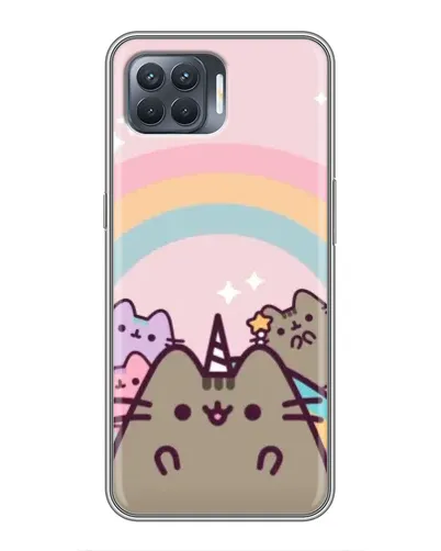 Чехол для OPPO Reno 4 Lite с картинкой «Единорог Pusheen»