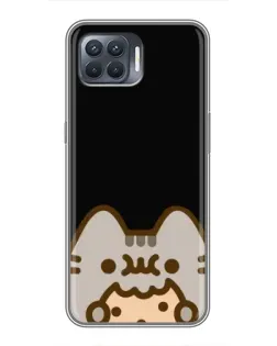 Чехол для OPPO Reno 4 Lite с картинкой «Пушин на черном»