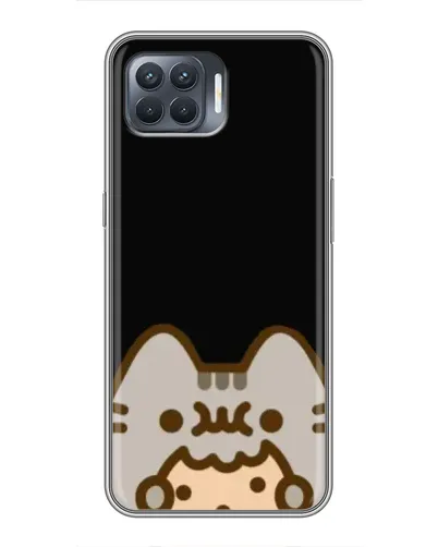 Чехол для OPPO Reno 4 Lite с картинкой «Пушин на черном»