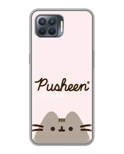 Чехол для OPPO Reno 4 Lite с картинкой «Pusheen логотип»