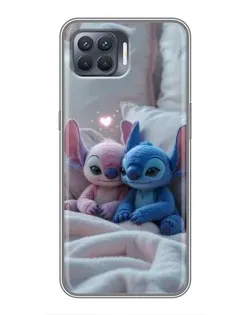 Чехол для OPPO Reno 4 Lite с картинкой «Плюшевые Стич Ангел» Чехол для OPPO Reno 4 Lite с картинкой «Плюшевые Стич Ангел»