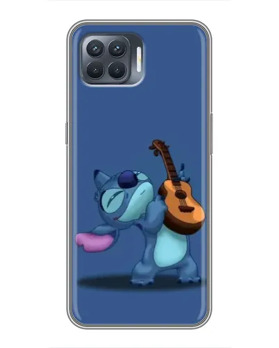 Чехол для OPPO Reno 4 Lite с картинкой «Стич с укулеле»