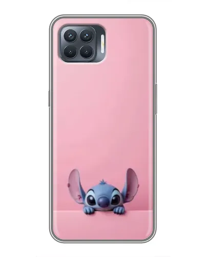Чехол для OPPO Reno 4 Lite с картинкой «Stitch выглядывает»