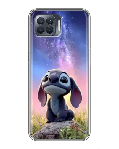 Чехол для OPPO Reno 4 Lite с картинкой «Стич на рассвете»