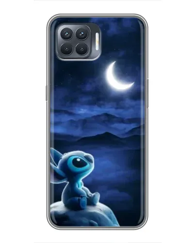 Чехол для OPPO Reno 4 Lite с картинкой «Лунная ночь Стича»