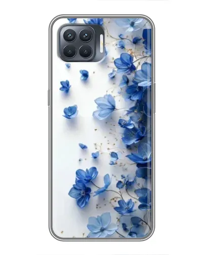 Чехол для OPPO Reno 4 Lite с картинкой «Голубой цветочный каскад» Чехол для OPPO Reno 4 Lite с картинкой «Голубой цветочный каскад»