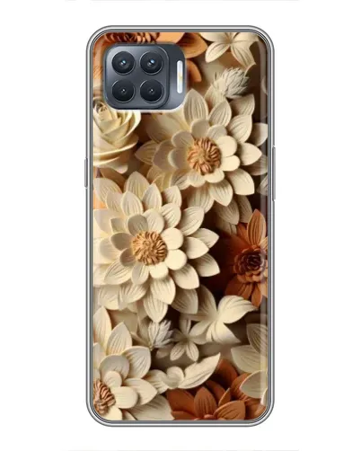 Чехол для OPPO Reno 4 Lite с картинкой «Бежевый флористический декор» Чехол для OPPO Reno 4 Lite с картинкой «Бежевый флористический декор»