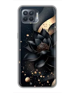 Чехол для OPPO Reno 4 Lite с картинкой «Черный лотос» Чехол для OPPO Reno 4 Lite с картинкой «Черный лотос»