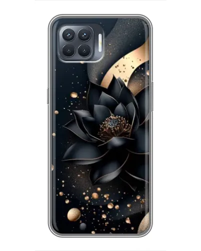 Чехол для OPPO Reno 4 Lite с картинкой «Черный лотос» Чехол для OPPO Reno 4 Lite с картинкой «Черный лотос»