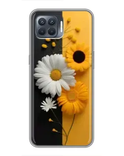 Чехол для OPPO Reno 4 Lite с картинкой «Подсолнух и ромашка» Чехол для OPPO Reno 4 Lite с картинкой «Подсолнух и ромашка»