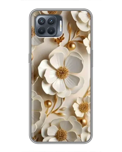 Чехол для OPPO Reno 4 Lite с картинкой «Белие бумажние цвети» Чехол для OPPO Reno 4 Lite с картинкой «Белие бумажние цвети»