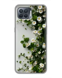 Чехол для OPPO Reno 4 Lite с картинкой «Ветка мелких белых цветов» Чехол для OPPO Reno 4 Lite с картинкой «Ветка мелких белых цветов»
