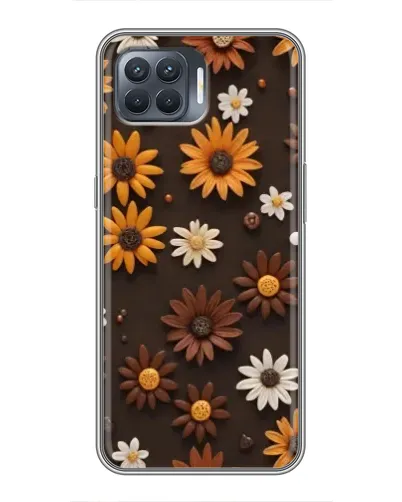 Чехол для OPPO Reno 4 Lite с картинкой «Узор из маленьких подсолнухов» Чехол для OPPO Reno 4 Lite с картинкой «Узор из маленьких подсолнухов»