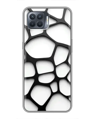 Чехол для OPPO Reno 4 Lite с картинкой «Белая объемная сетка» Чехол для OPPO Reno 4 Lite с картинкой «Белая объемная сетка»