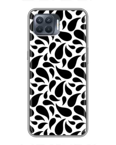 Чехол для OPPO Reno 4 Lite с картинкой «Контрастные черные капли» Чехол для OPPO Reno 4 Lite с картинкой «Контрастные черные капли»