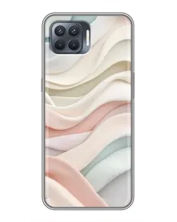 Чехол для OPPO Reno 4 Lite с картинкой «Пастельные нежные волны»