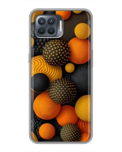 Чехол для OPPO Reno 4 Lite с картинкой «Объемные оранжевые сферы» Чехол для OPPO Reno 4 Lite с картинкой «Объемные оранжевые сферы»