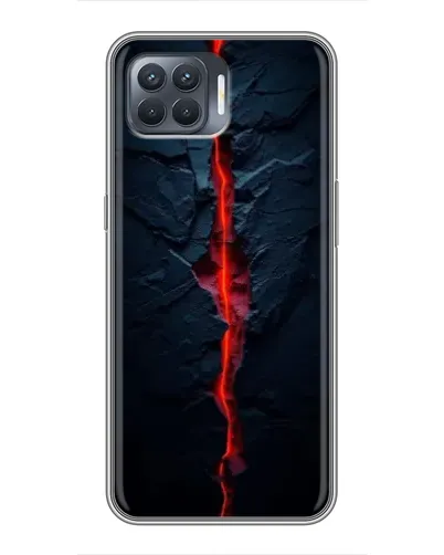 Чехол для OPPO Reno 4 Lite с картинкой «Kрасная лавовая трещина» Чехол для OPPO Reno 4 Lite с картинкой «Kрасная лавовая трещина»