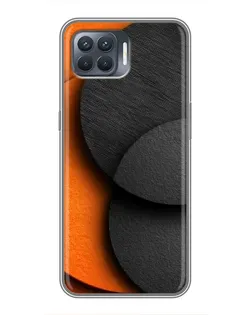 Чехол для OPPO Reno 4 Lite с картинкой «Геометрия оранжевых кругов»
