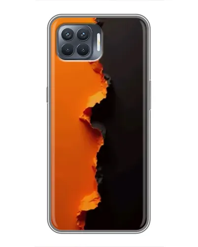 Чехол для OPPO Reno 4 Lite с картинкой «Оранжевый разлом» Чехол для OPPO Reno 4 Lite с картинкой «Оранжевый разлом»