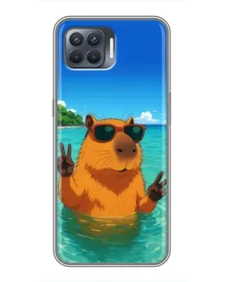 Чохол для OPPO Reno 4 Lite з картинкою «Морська капібара» Чохол для OPPO Reno 4 Lite з картинкою «Морська капібара»