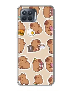 Чохол для OPPO Reno 4 Lite з картинкою «Капібари паттерн» Чохол для OPPO Reno 4 Lite з картинкою «Капібари паттерн»