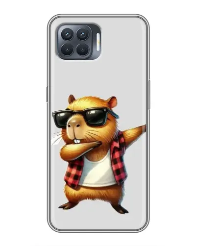 Чехол для OPPO Reno 4 Lite с картинкой «Капибара рэпер даб»