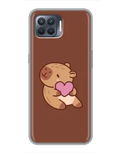 Чохол для OPPO Reno 4 Lite з картинкою «Капібара з серцем» Чохол для OPPO Reno 4 Lite з картинкою «Капібара з серцем»